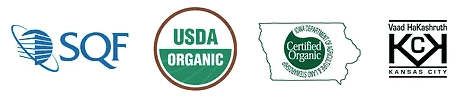 SQF, USDA Organic, Certified Organic, KCK